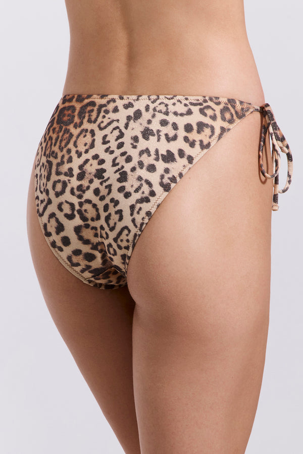 Jasper Side Tie Bikini Bottom-Leopard