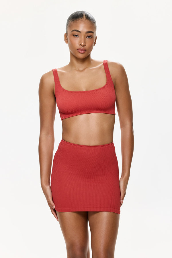 One Size Swim Skirt/ Tube Top - Red