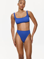 One Size Square Neck Bikini Top - Blue