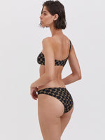 MID RISE DOUBLE SIDED BIKINI BOTTOM IN BLACK