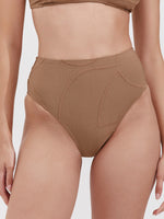 HIGH RISE BIKINI BOTTOM IN CAMEL