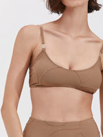 BRALETTE BIKINI TOP IN CAMEL