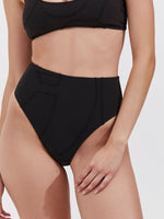 HIGH RISE BIKINI BOTTOM IN BLACK