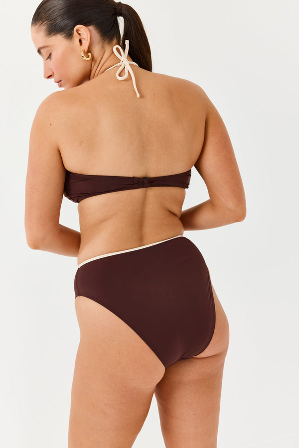Turkiz Brown High-Waisted Bikini Bottoms