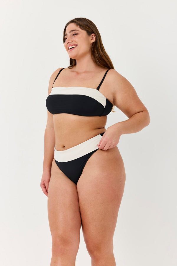 Turkiz Black Bandeau Bikini Top