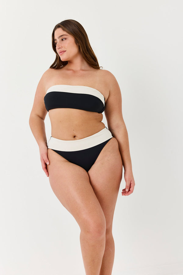 Turkiz Black Bandeau Bikini Top
