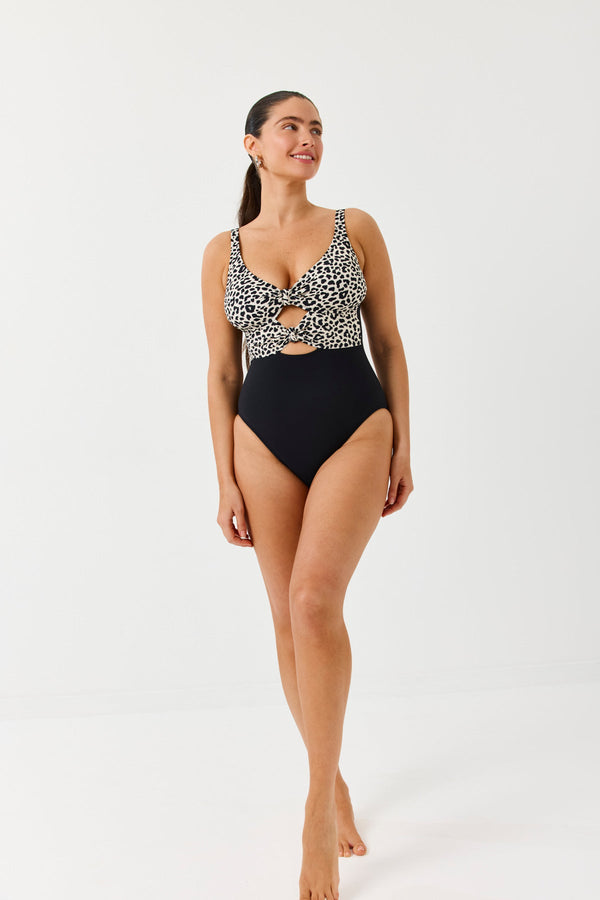 Turkiz Cut-Out One-Piece Swimsuit