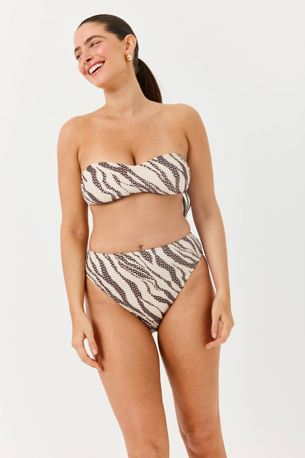 Turkiz Multi Crochet Bandeau Bikini Top