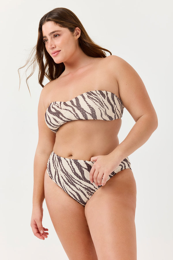 Turkiz Multi Crochet High-Waisted Bikini Bottoms