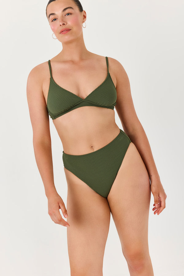 Turkiz Olive Bikini Top