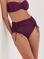 TURKIZ HIGH WAIST BIKINI BOTTOM - BURGUNDY