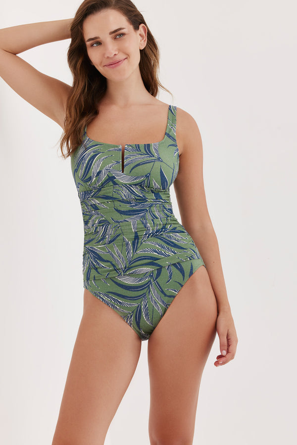 TURKIZ SQUARE NECK ONE PIECE - TROPICAL