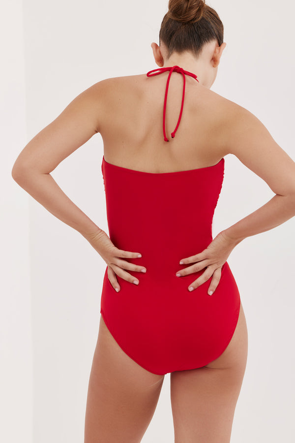 TURKIZ BANDEAU ONE PIECE - RED