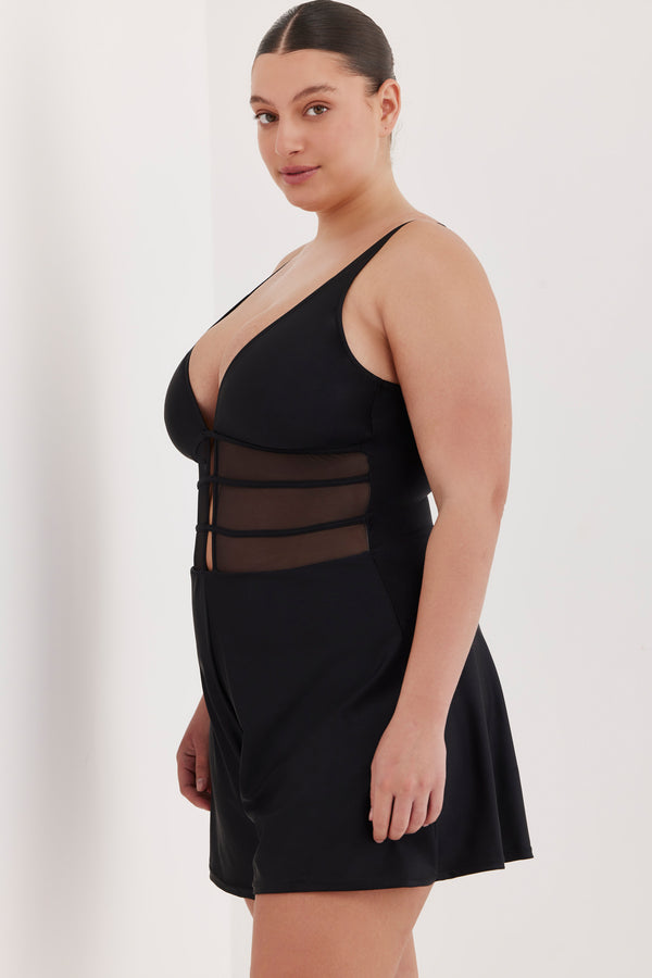 TURKIZ OVERALL- SHINY BLACK