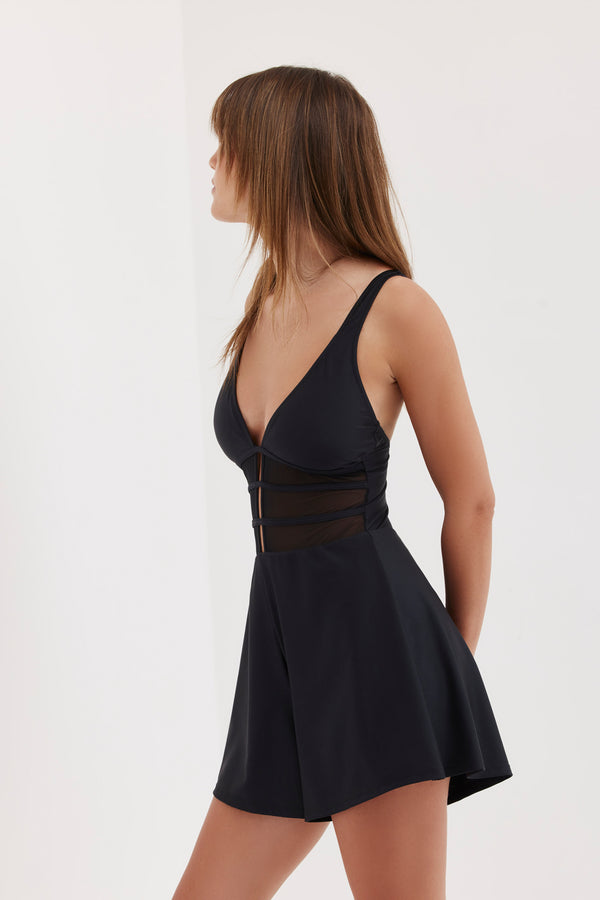 TURKIZ OVERALL- SHINY BLACK