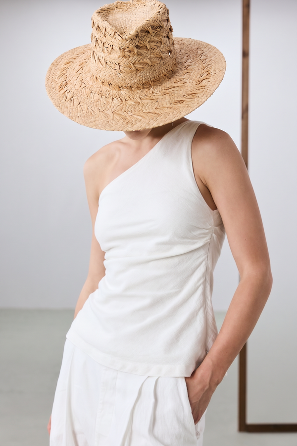 Sorrento One Shoulder Top - White