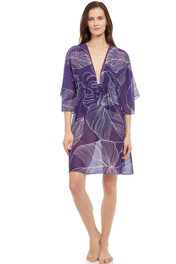 GOTTEX NATURAL ESSENCE DEEP V-NECK COVER UP DRESS