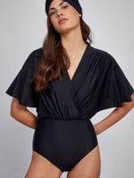 Gottex Modest V-Neck Wide Sleeve One Piece Swimsuit